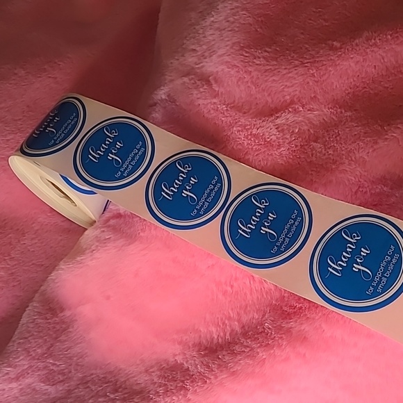 50 ct 2" Blue Thank You for Supporting Small Business 2" Round Labels - Picture 4 of 7